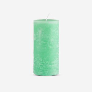 RUSTIC CANDLES LIGHT GREEN DIA57 X 120MM - ROW