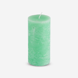 RUSTIC CANDLES LIGHT GREEN DIA57 X 120MM - ROW