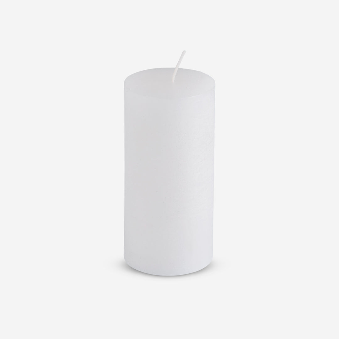 RUSTIC CANDLES WHITE DIA57 X 120MM - ROW