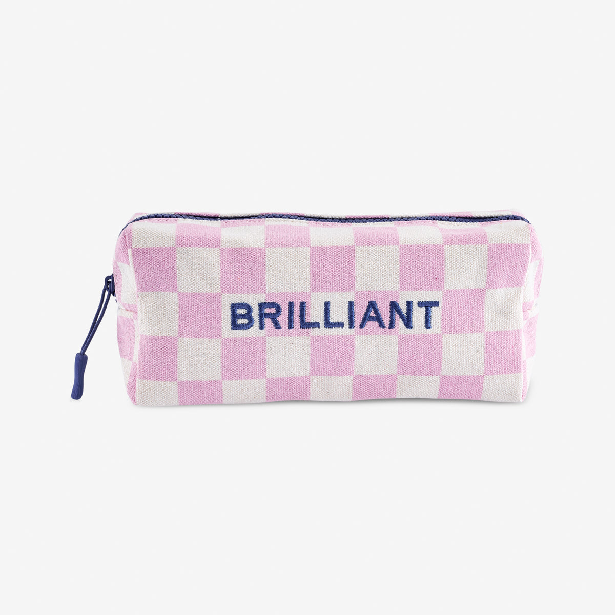 PENCIL CASE COTTON CANVAS W. CHECKS