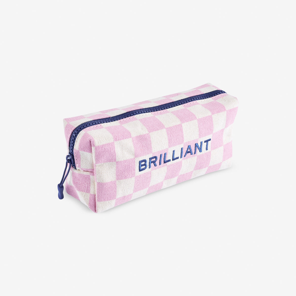 PENCIL CASE COTTON CANVAS W. CHECKS