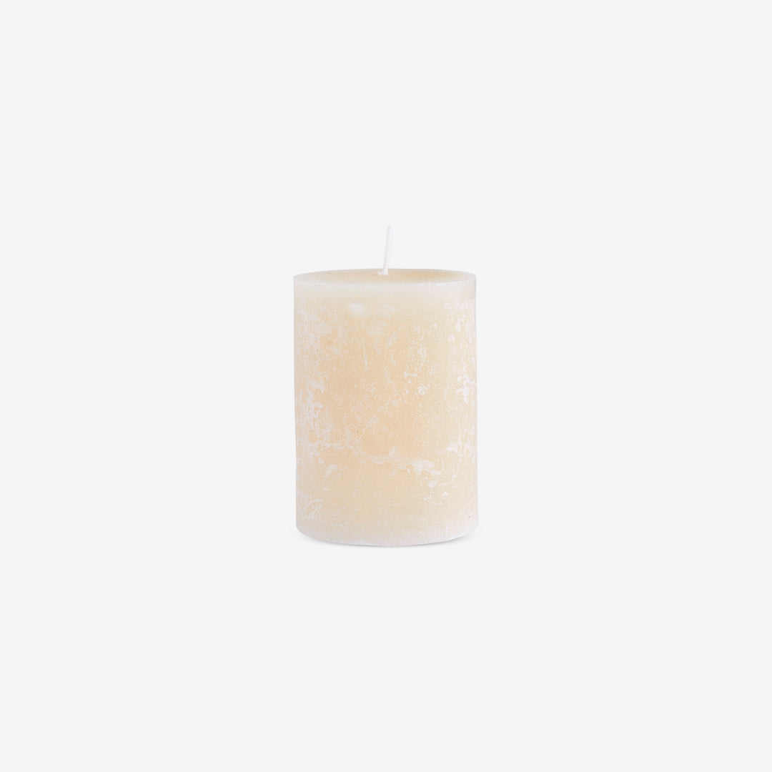 RUSTIC CANDLES IVORY DIA57 X 80MM - ROW