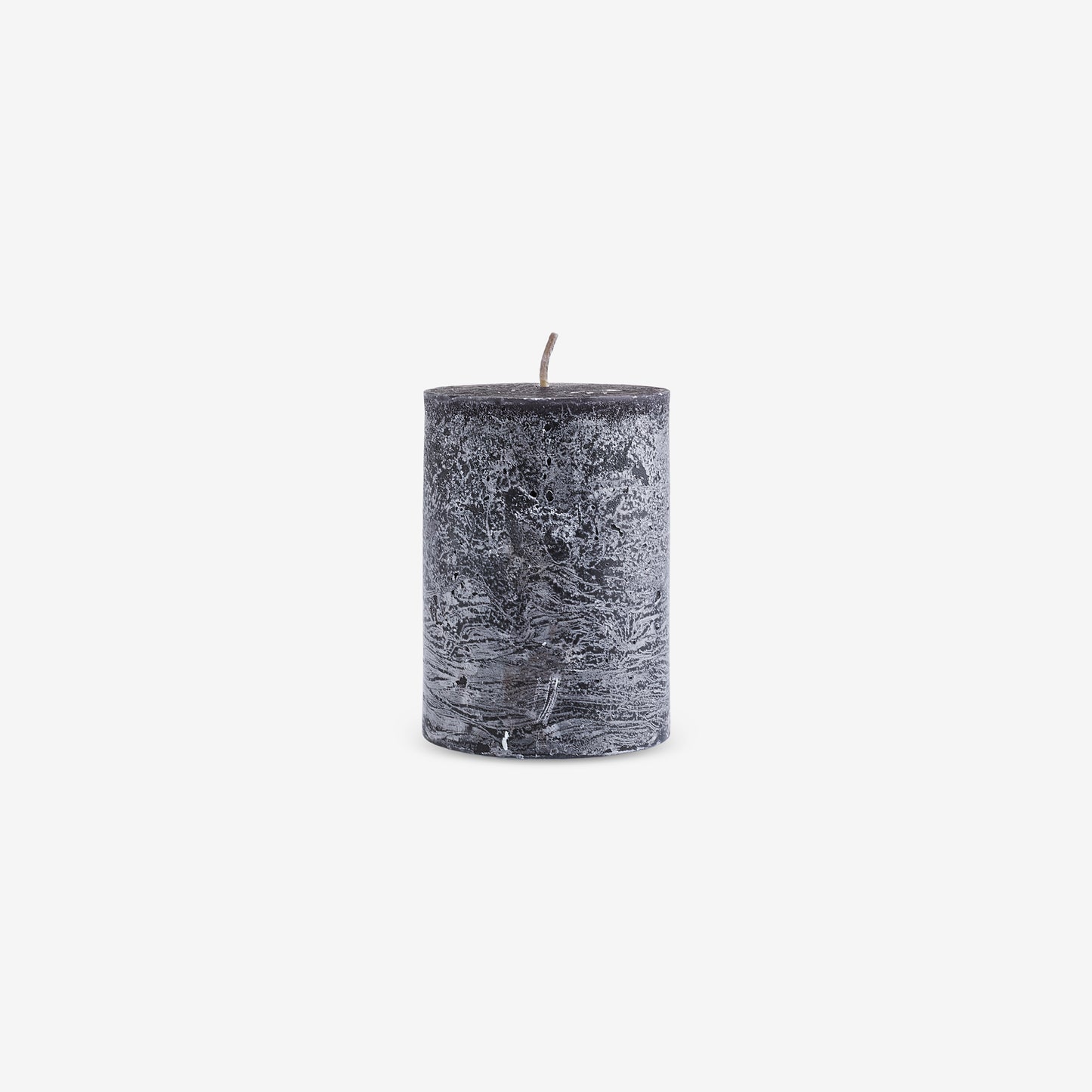 RUSTIC CANDLES BLACK GREY DIA57 X 80MM - ROW