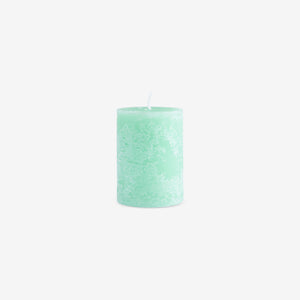 RUSTIC CANDLES LIGHT GREEN DIA57 X 80MM - ROW