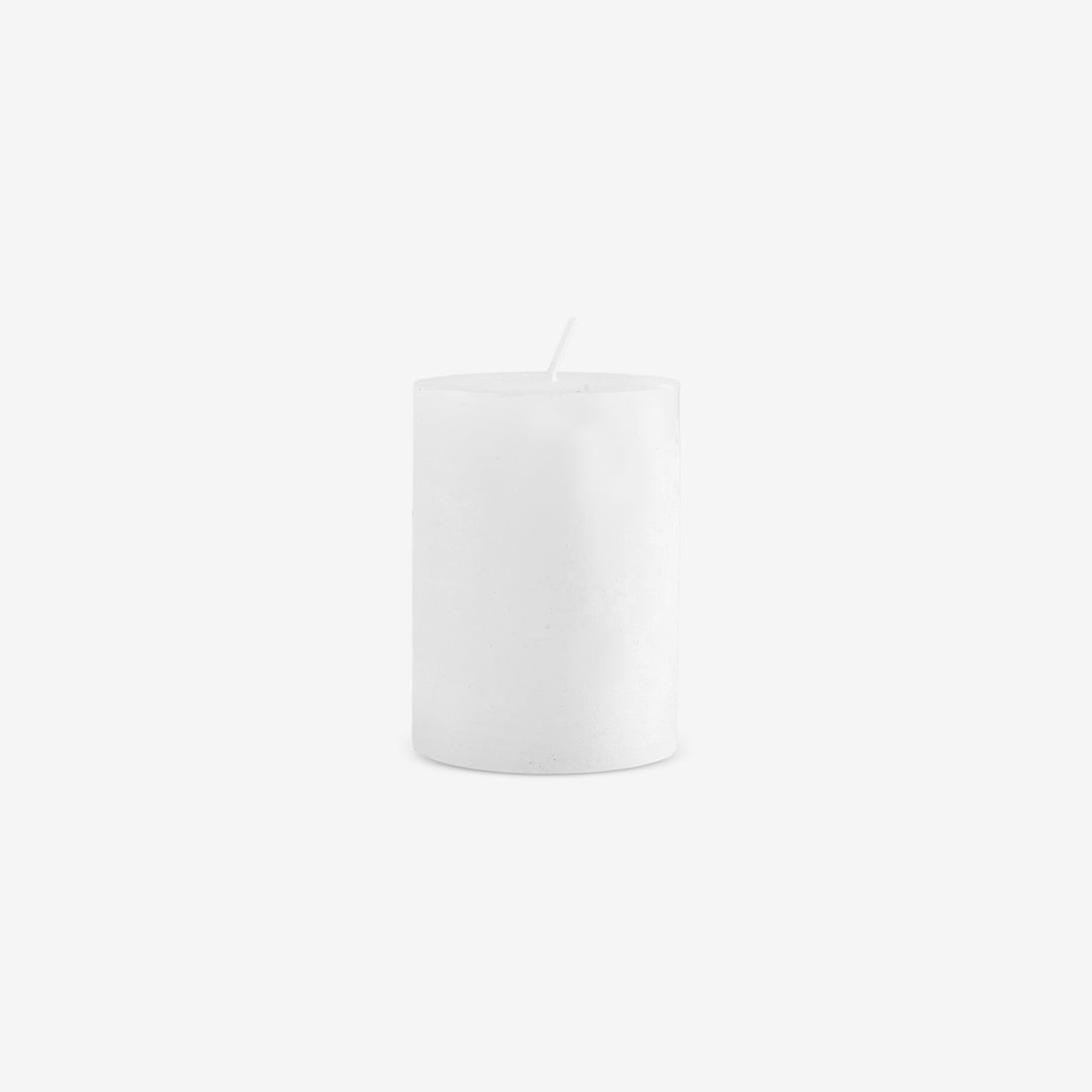 RUSTIC CANDLES WHITE DIA57 X 80MM - ROW