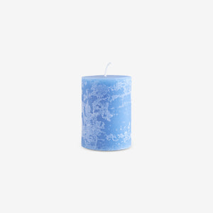 RUSTIC CANDLES CLEAR BLUE DIA57 X 80MM - ROW