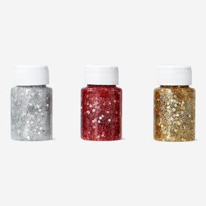 3PK GLITTER GLUE - XMAS