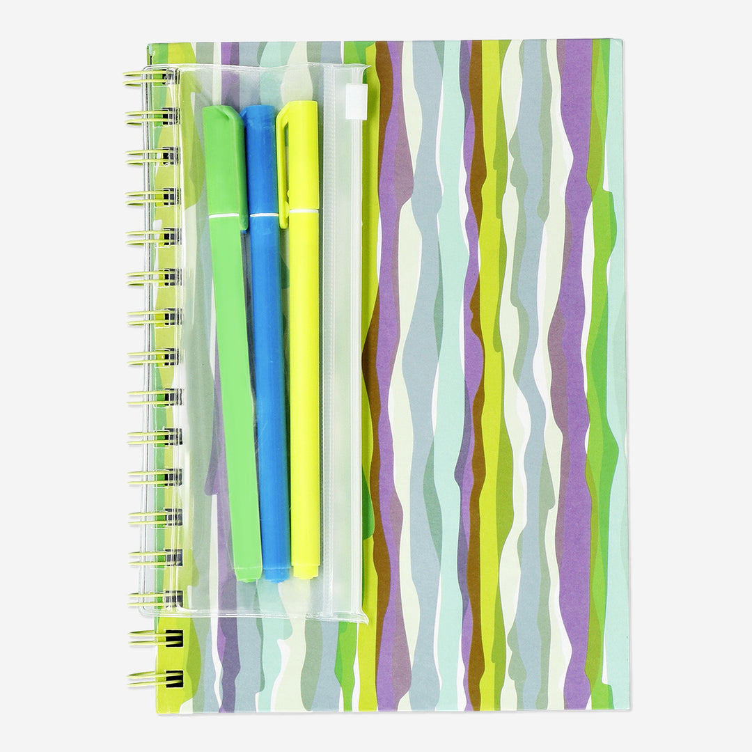 NOTEBOOK W. BLACK SHEETS & NEON GEL PENS 3PCS