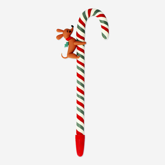 PEN STRIPED CANDYCANE W. DOG