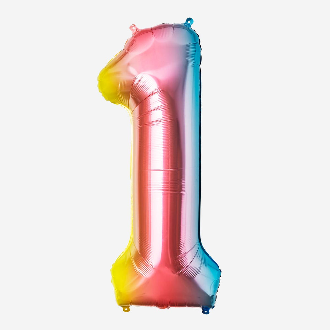  BALLOON FOIL GIANT NUMBERS 1 89 CM