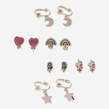 EARRINGS CLIP-ON IN UNICORN GIFTBOX KIDS 6PC