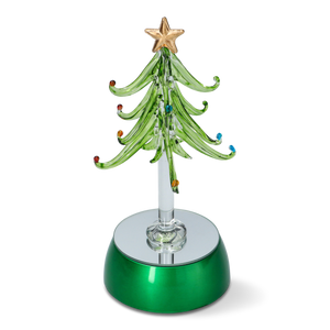 CHRISTMAS TREE W. 12 BAUBLES GLASS