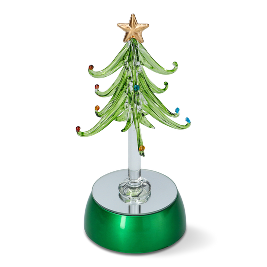 CHRISTMAS TREE W. 12 BAUBLES GLASS