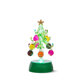 CHRISTMAS TREE W. 12 BAUBLES GLASS