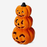 LED LIGHT CERAMIC W. THREE PUMPKINS