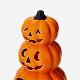 LED LIGHT CERAMIC W. THREE PUMPKINS