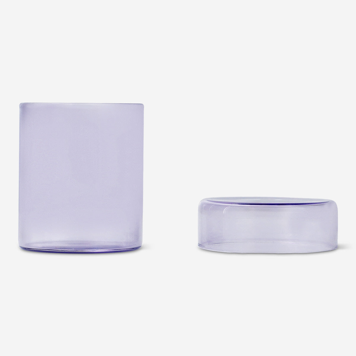 JAR GLASS DIA 6,5CM PURPLE