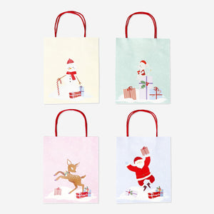 GIFT BAG CHRISTMAS 15 X 18 CM 4 PCS