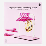 HOLDER FOR EARINGS AS HANGER 8 PCS RECYCLED ACRYLIC PINK