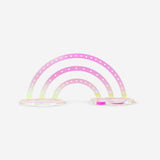 HOLDER FOR EARINGS RAINBOW HOLOGRAHIC RECYCLED ACRYLIC