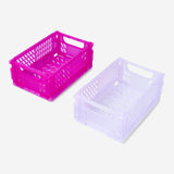 BOX FOLDABLE 2 PCS SET RECYCLED PP 15X10X5,5 CM TRANSPARANT