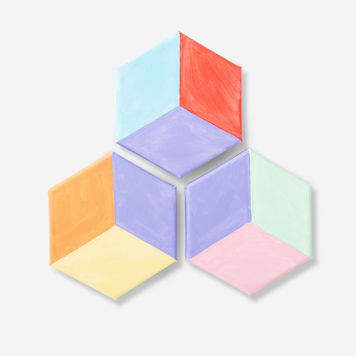 CANVAS HEXAGONS SET OF 3