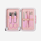 MANICURE KIT IN MINI SUITCASE W WHEELS 8PCS