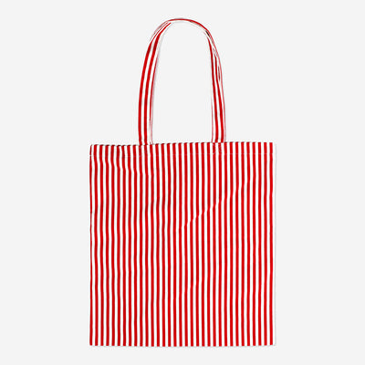  TOTE BAG STRIPED W. SANTA PRINT