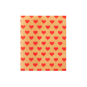 FOOD PAPER 13 X 16CM 30PCS RED HEARTS