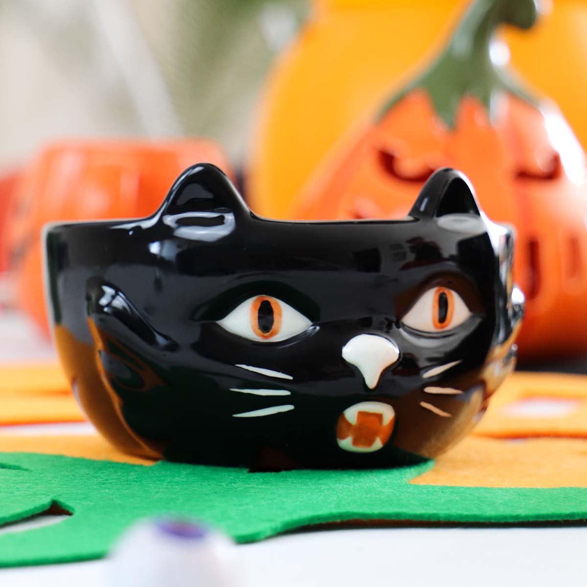 BOWL DIA 12 H:5.8CM BLACK CAT