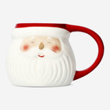 MUG W RED HANDLE & EDGE W SANTA HEAD 400ML