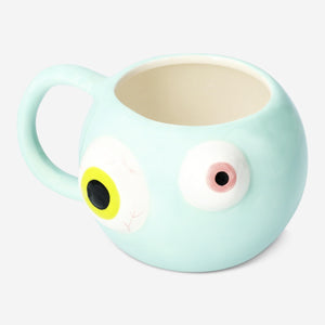 MUG WITH HANDLE PUP OUT EYEBALL GREEN