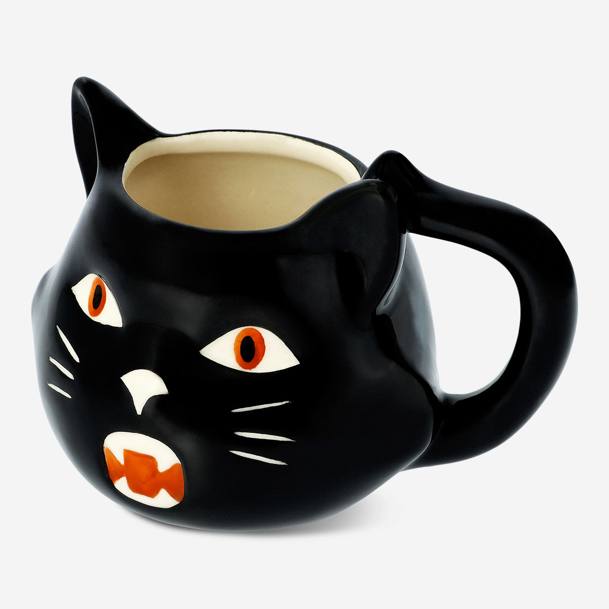 MUG WITH HANDLE CAT BLACK 370ML