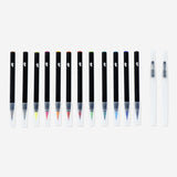 WATER COLOR BRUSHES 12 PCS + 2 WATER BRUSH PENS