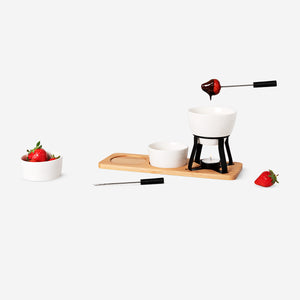 FONDUE SET W 2PCS BOWL AND 2PCS FORKS