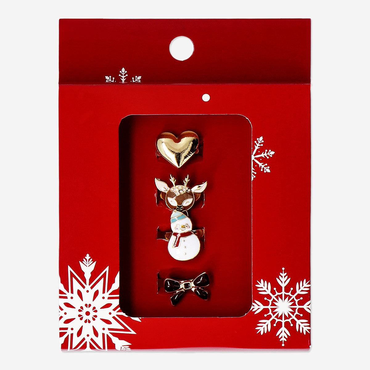 FINGERRINGS GIFTBOX 4 PCS XMAS SNOW AOP