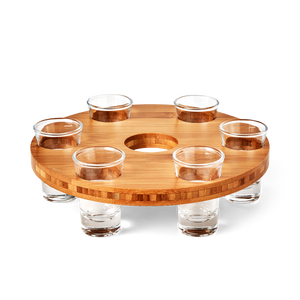 TRAY FOR BOTTLE W 6 SHOT GLASSES