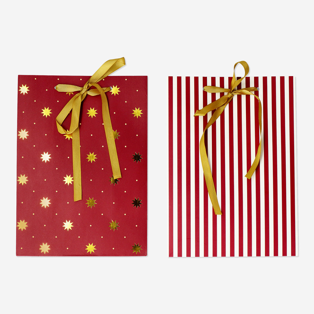 POP UP BAGS GOLD FOIL WITH RIBBON 2 PCS