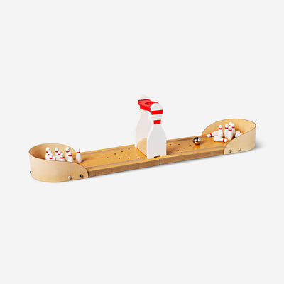 GAME BOWLING DOUBLE LANE MINI WOODEN