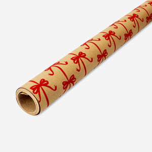 WRAPPING PAPER CRAFT RED BOWS 400 X 70 CM