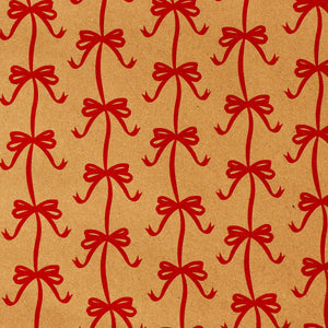 WRAPPING PAPER CRAFT RED BOWS 400 X 70 CM