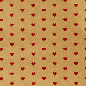 WRAPPING PAPER CRAFT SMALL RED HEARTS PRINT 400 X 70 CM