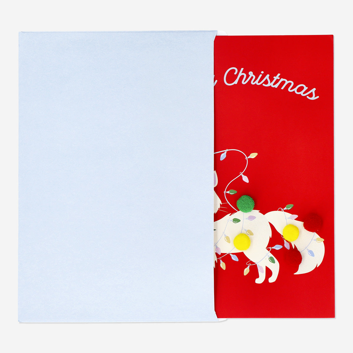 CARD W ENVELOPE XMAS POM POM