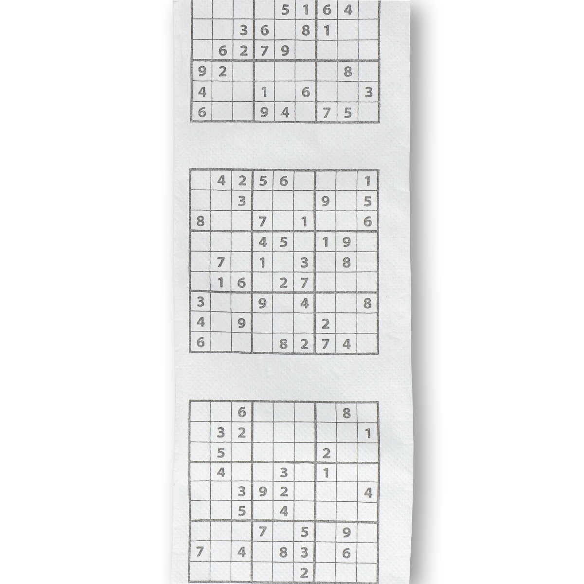 Sudoku Desenli Beyaz Tuvalet Kağıdı