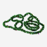 RIBBON GREEN TINSEL AND BAUBLES 2M