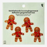 DECORATION STICKERS FELT GINGERBREAD MAN 4 PCS