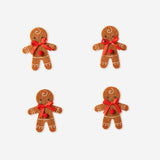 DECORATION STICKERS FELT GINGERBREAD MAN 4 PCS