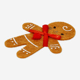 DECORATION STICKERS FELT GINGERBREAD MAN 4 PCS