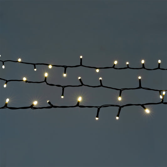 LIGHT CHAIN W. USB LED L: 12M 200 LIGHTS WARM WHITE