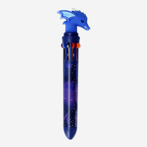 PEN PUSH W. 10 COLORS BLUE DRAGON